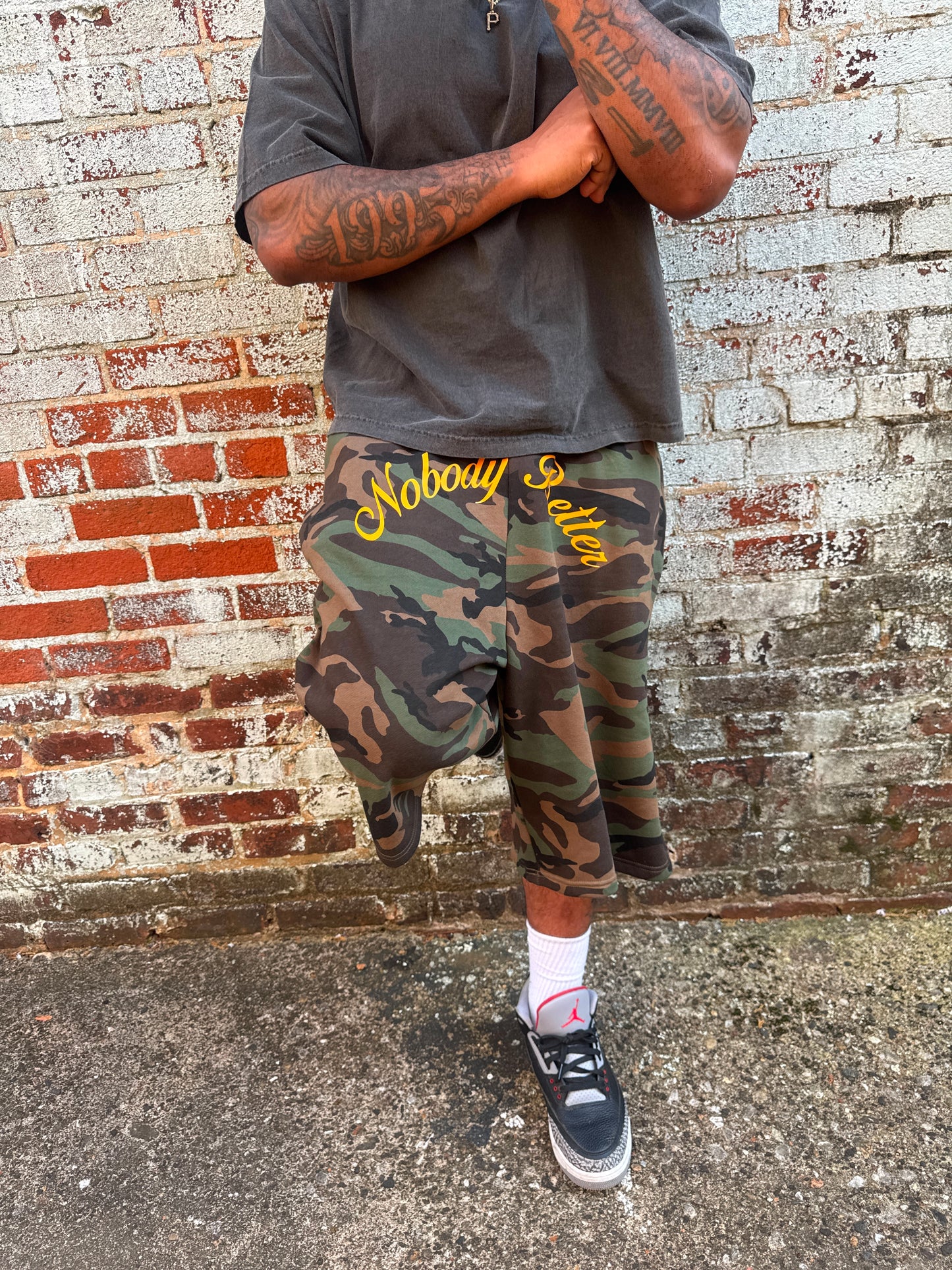 Baggy Camo Sweat Shorts