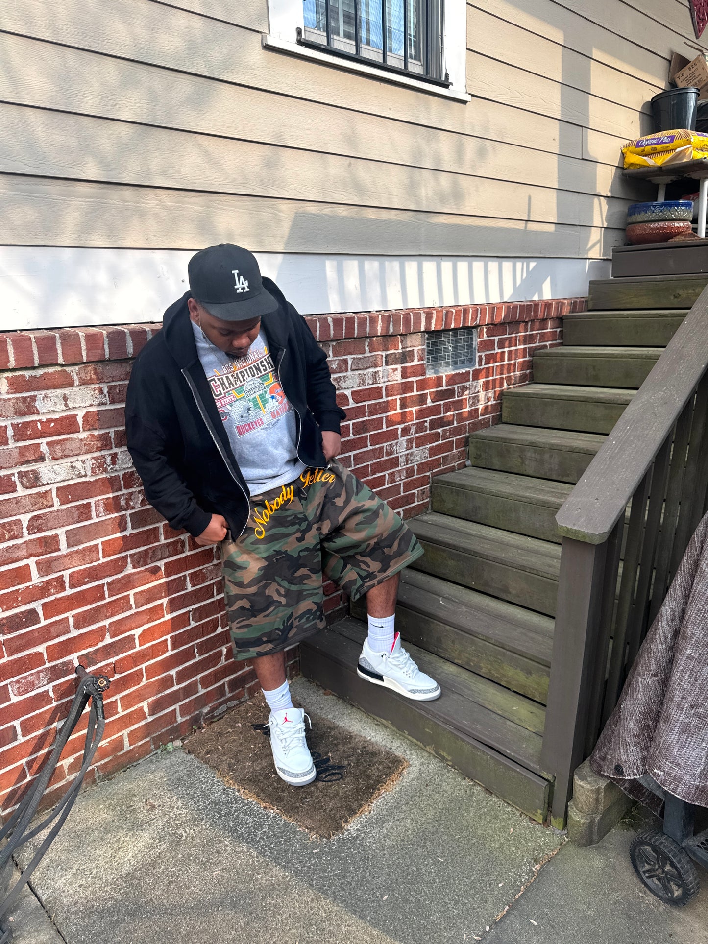 Baggy Camo Sweat Shorts